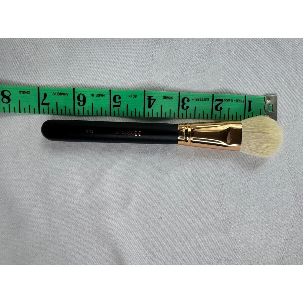 Morphe R10 Deluxe Tapered Powder Brush Rose Gold Collection Black Handle Makeup